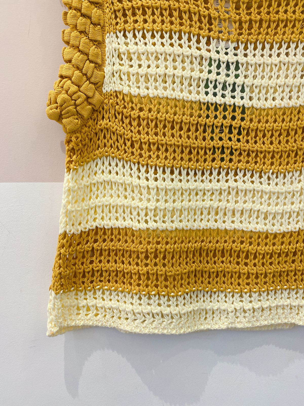 Blusa crochet mostarda/ off Farm P