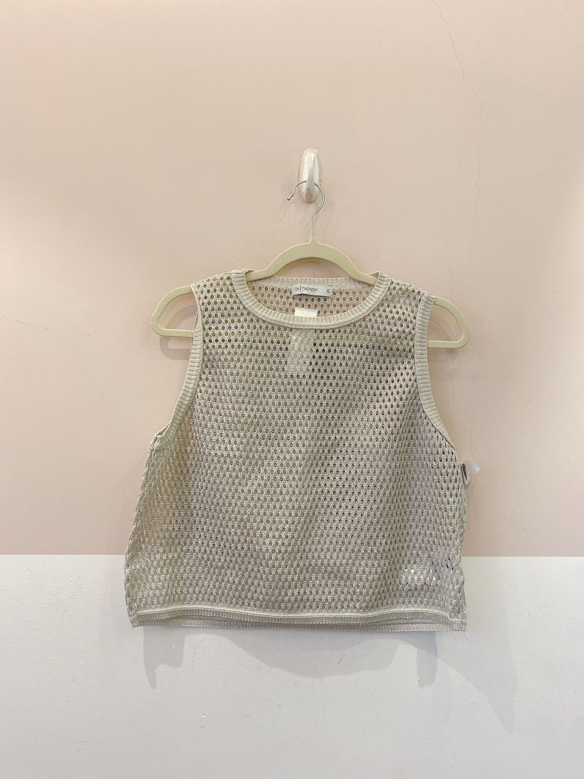 Blusa crochet prata C&A G