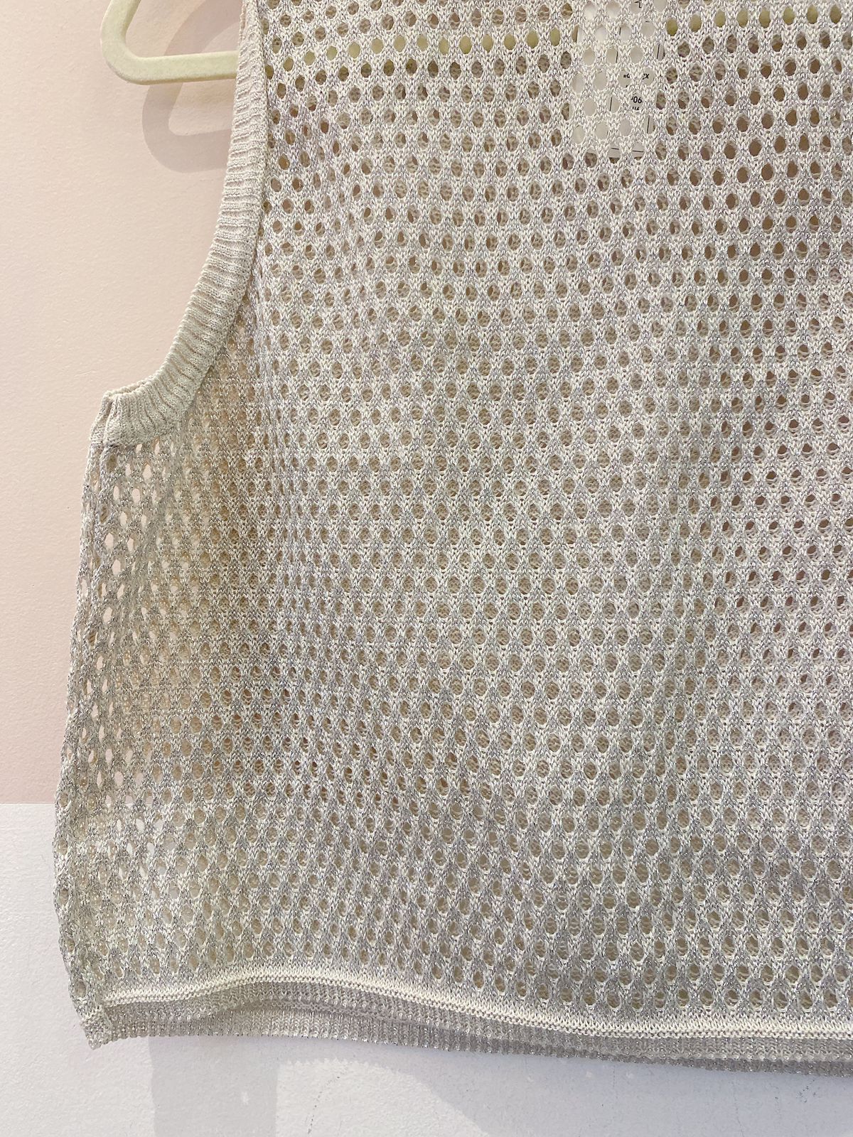 Blusa crochet prata C&A G