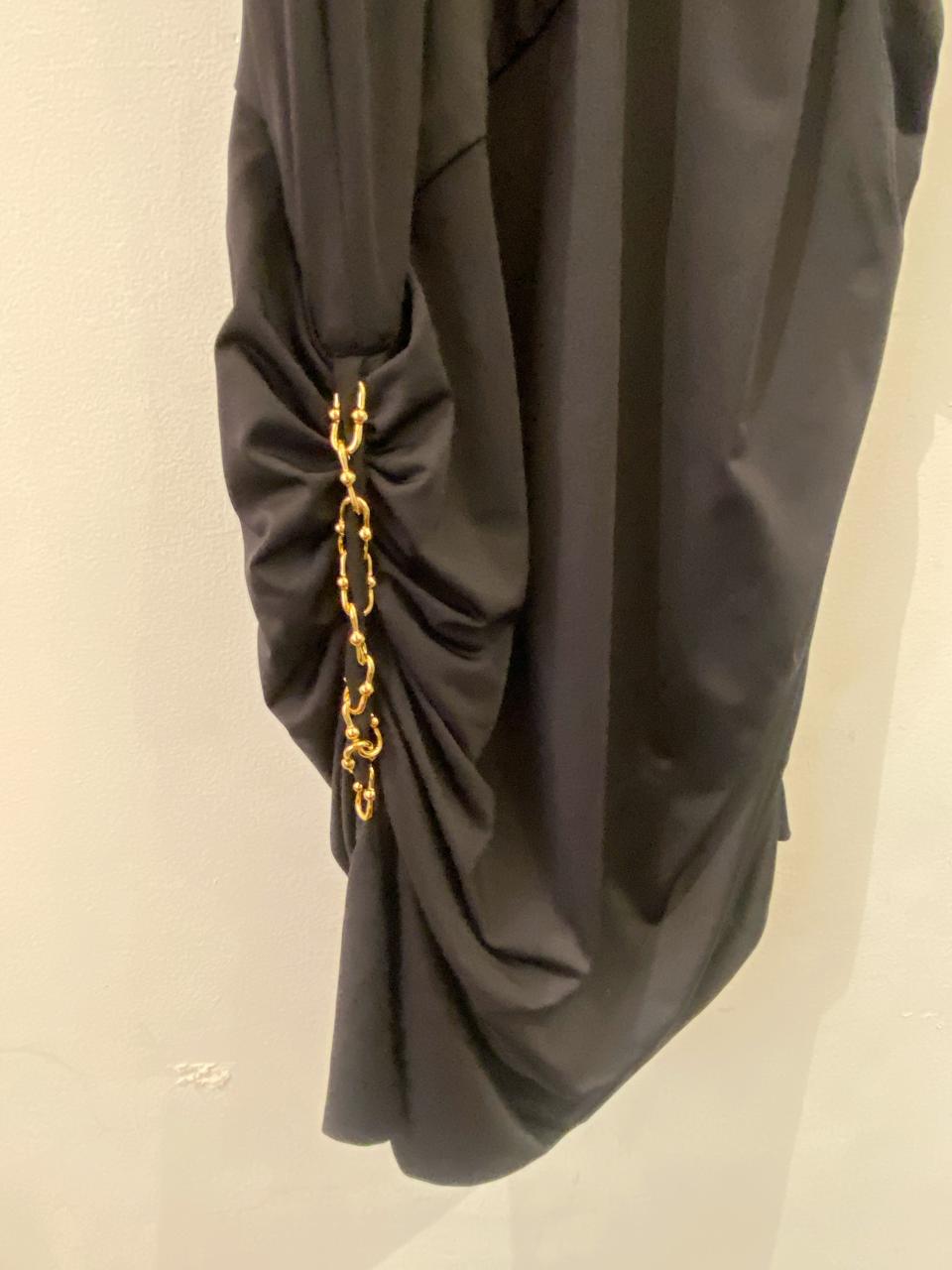 Vestido preto malha fria Ginger P