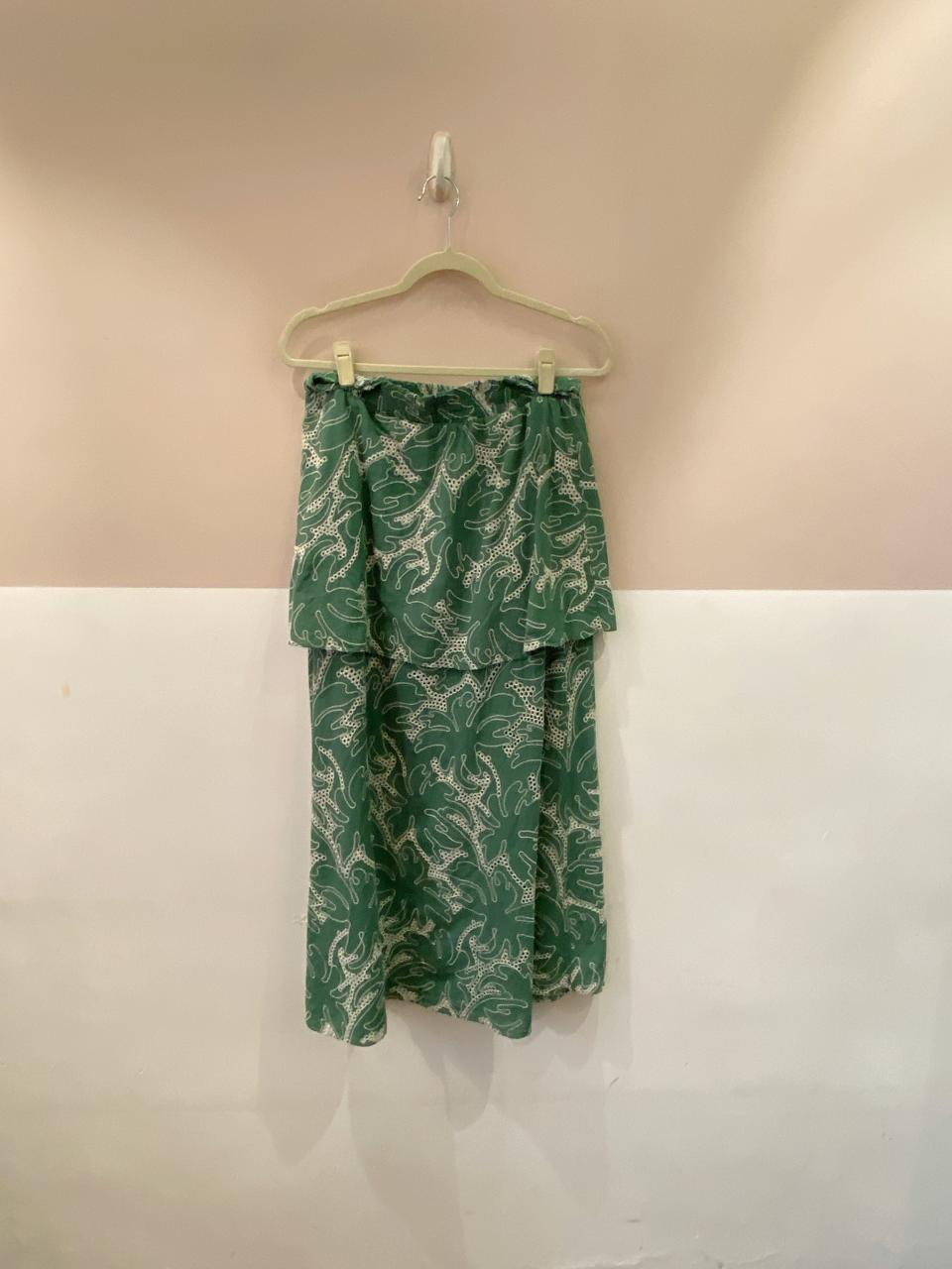 Saia midi verde laise Jacobine G