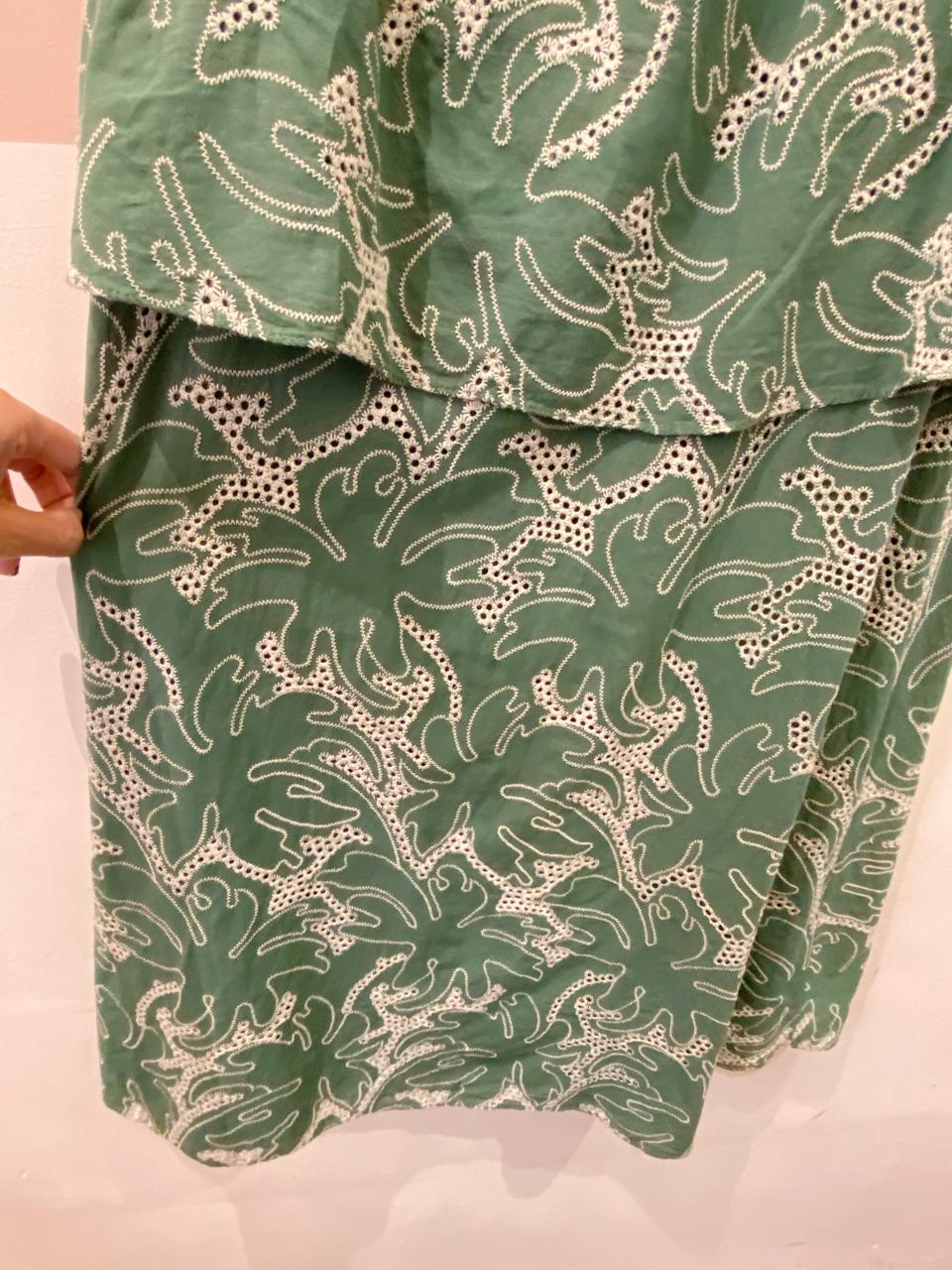 Saia midi verde laise Jacobine G