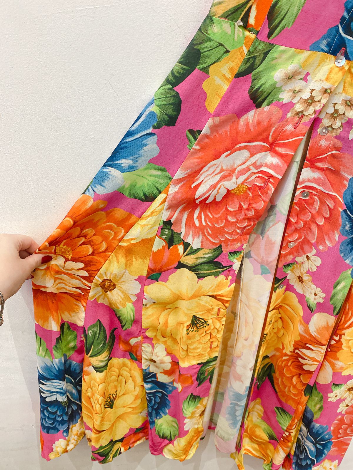 Vestido midi floral colorido Farm G