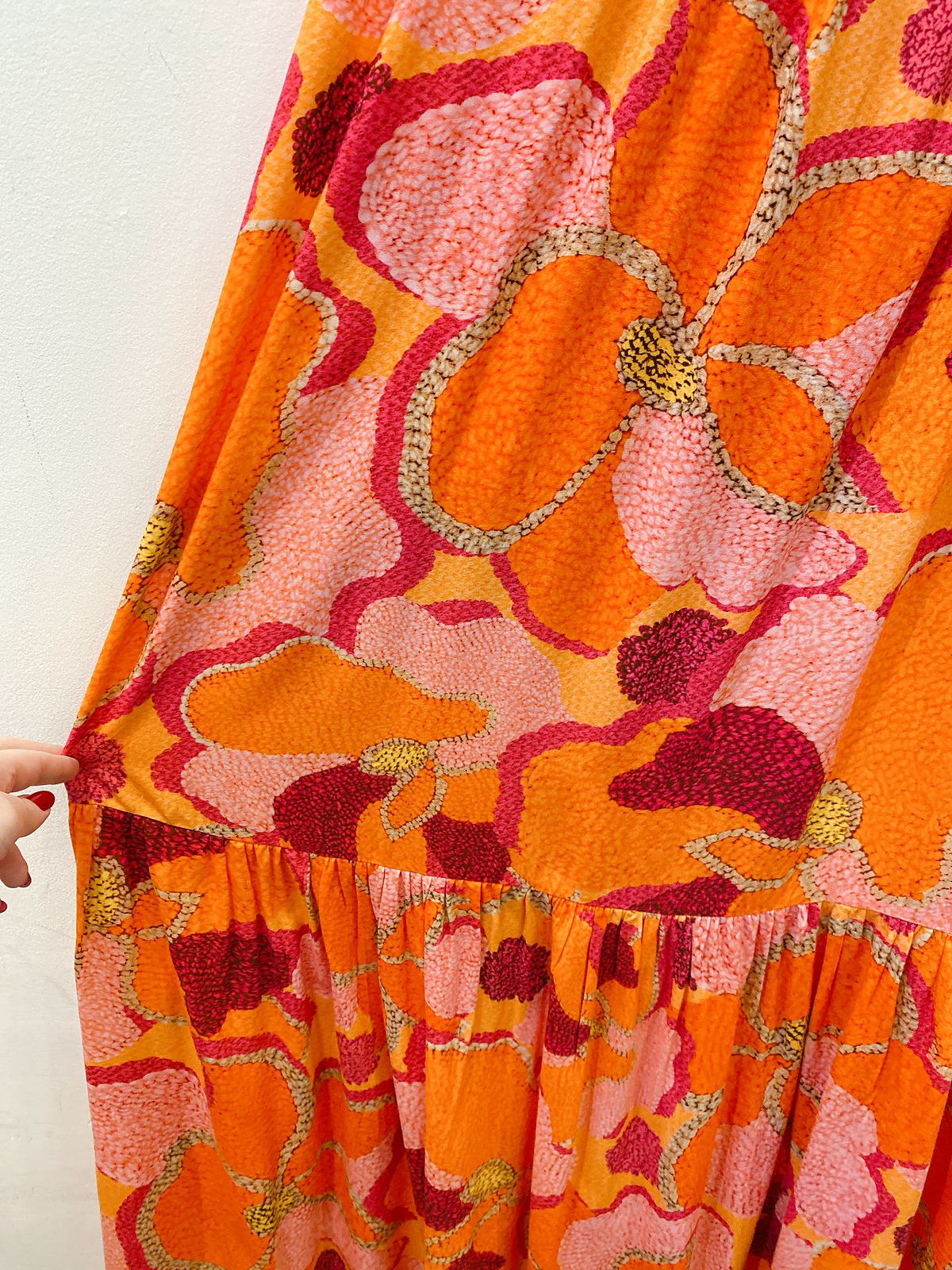 Vestido longo estampa laranja Dress to GG