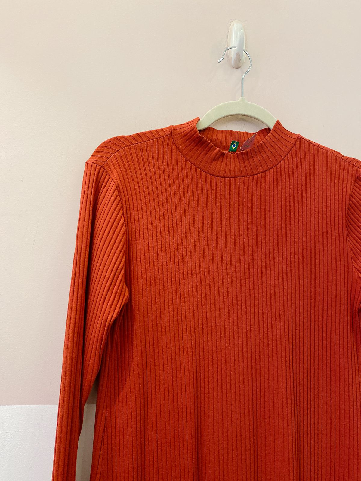 Vestido midi canelado Farm M
