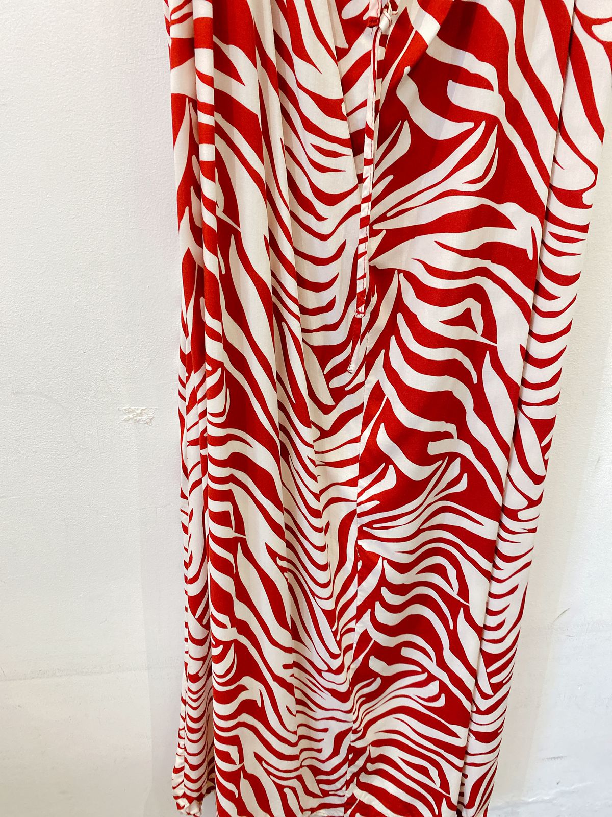 Vestido midi estampado vermelho Maria Filó GG