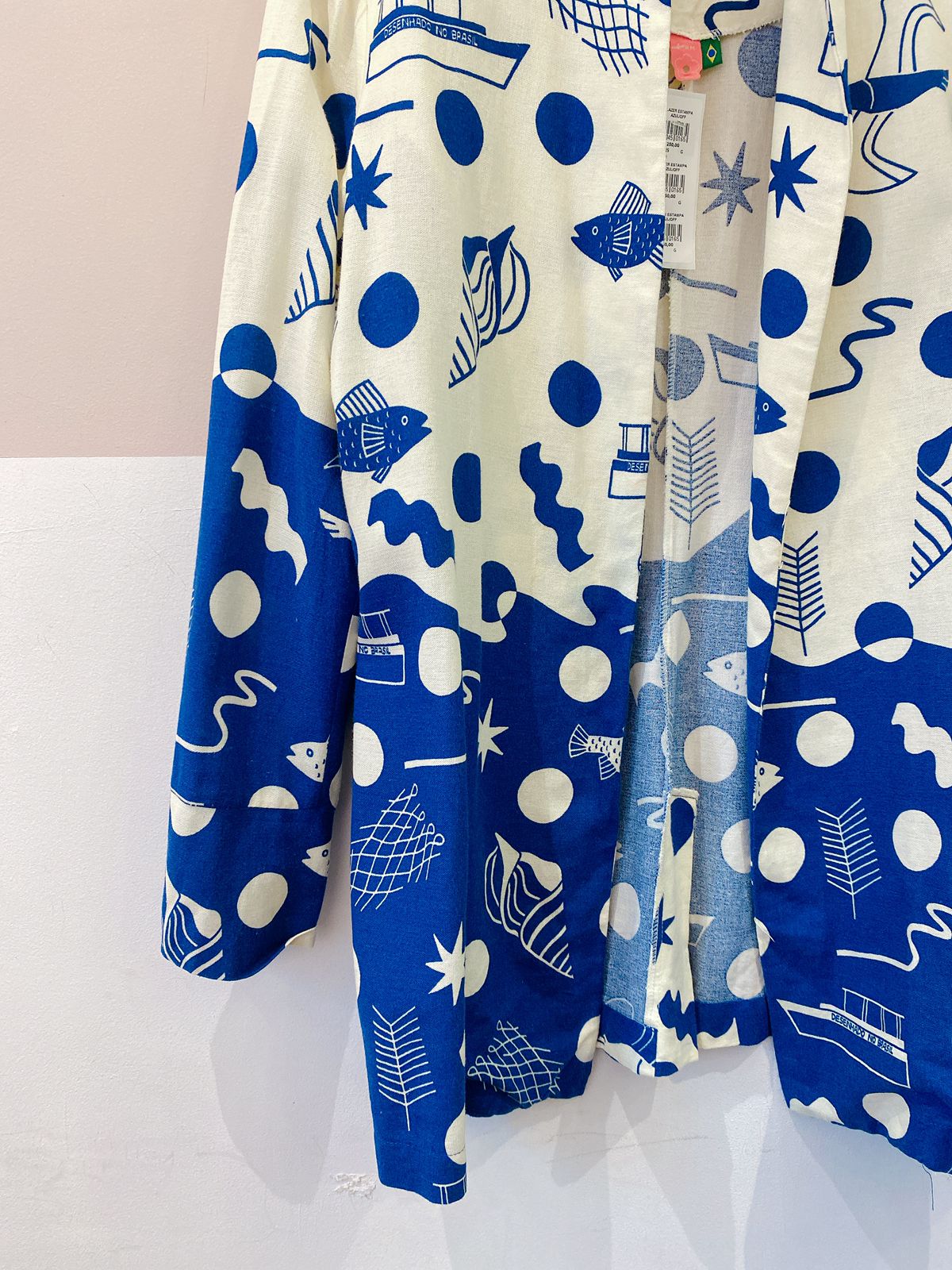 Blazer estampa azul/off Farm G