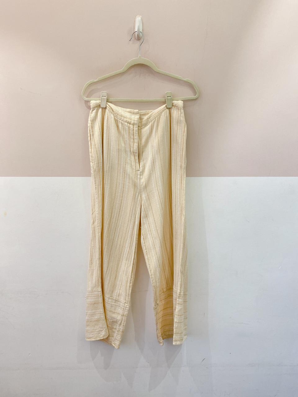 Calça amarela listras Hering 42