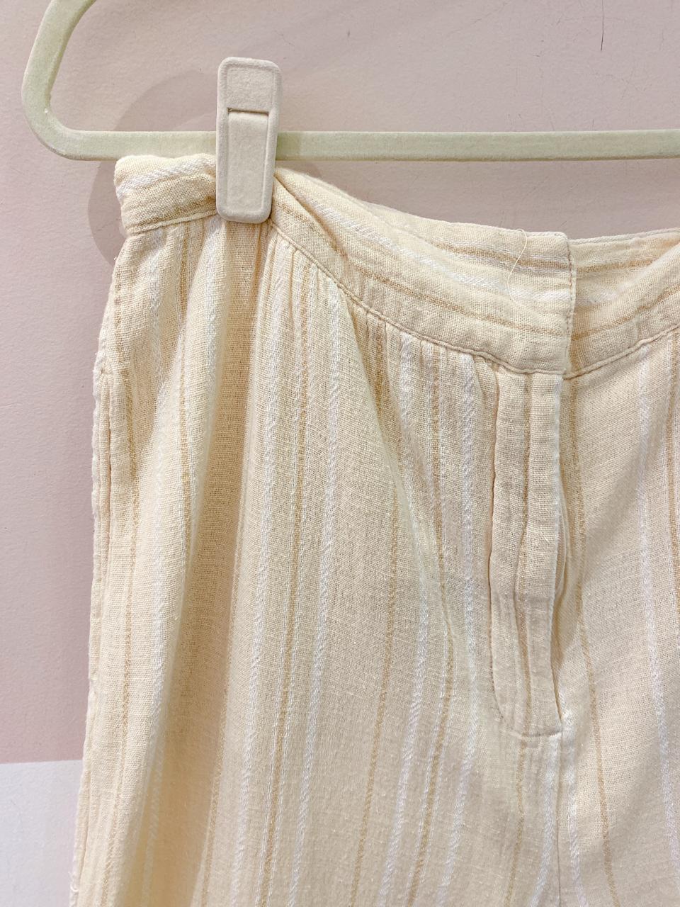 Calça amarela listras Hering 42