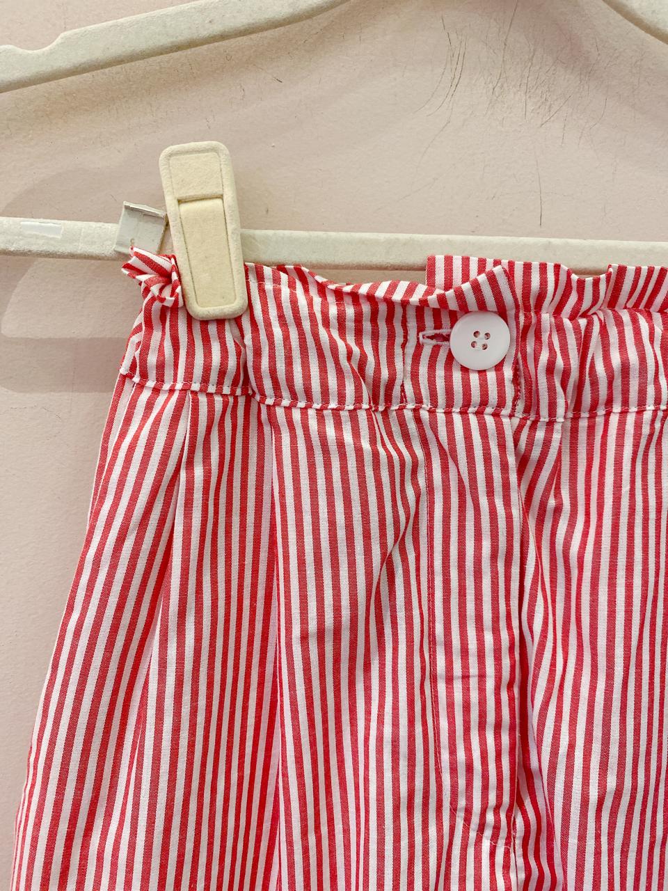 Short listrado Café em Flor PP