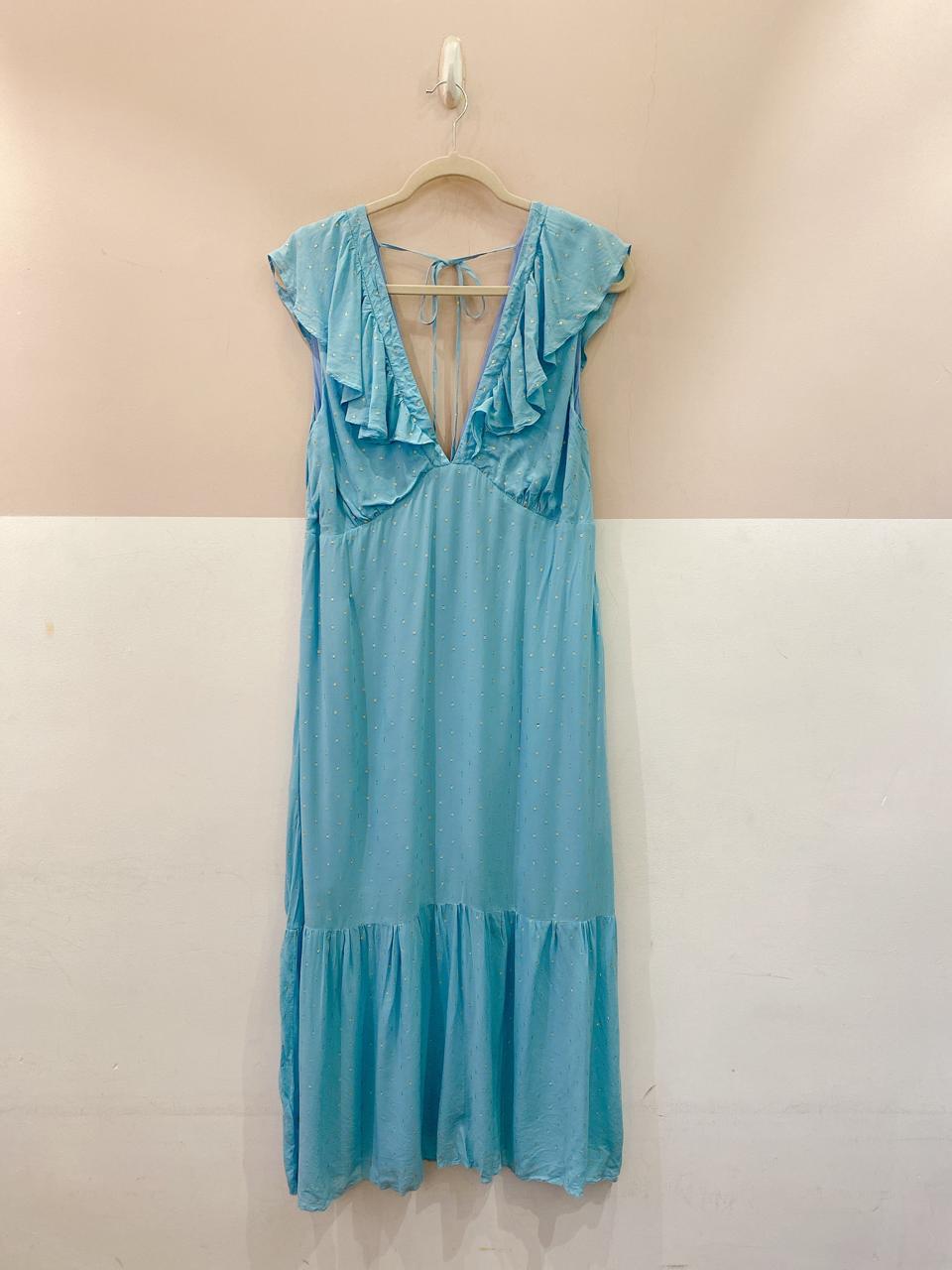 Vestido midi azul brilhos Loja 3 M