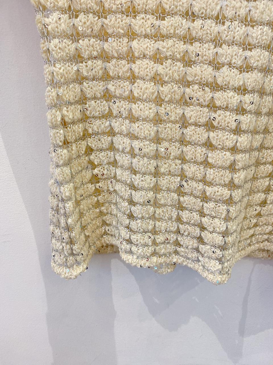 Twin set tweed off fios pratas Carol Bassi M