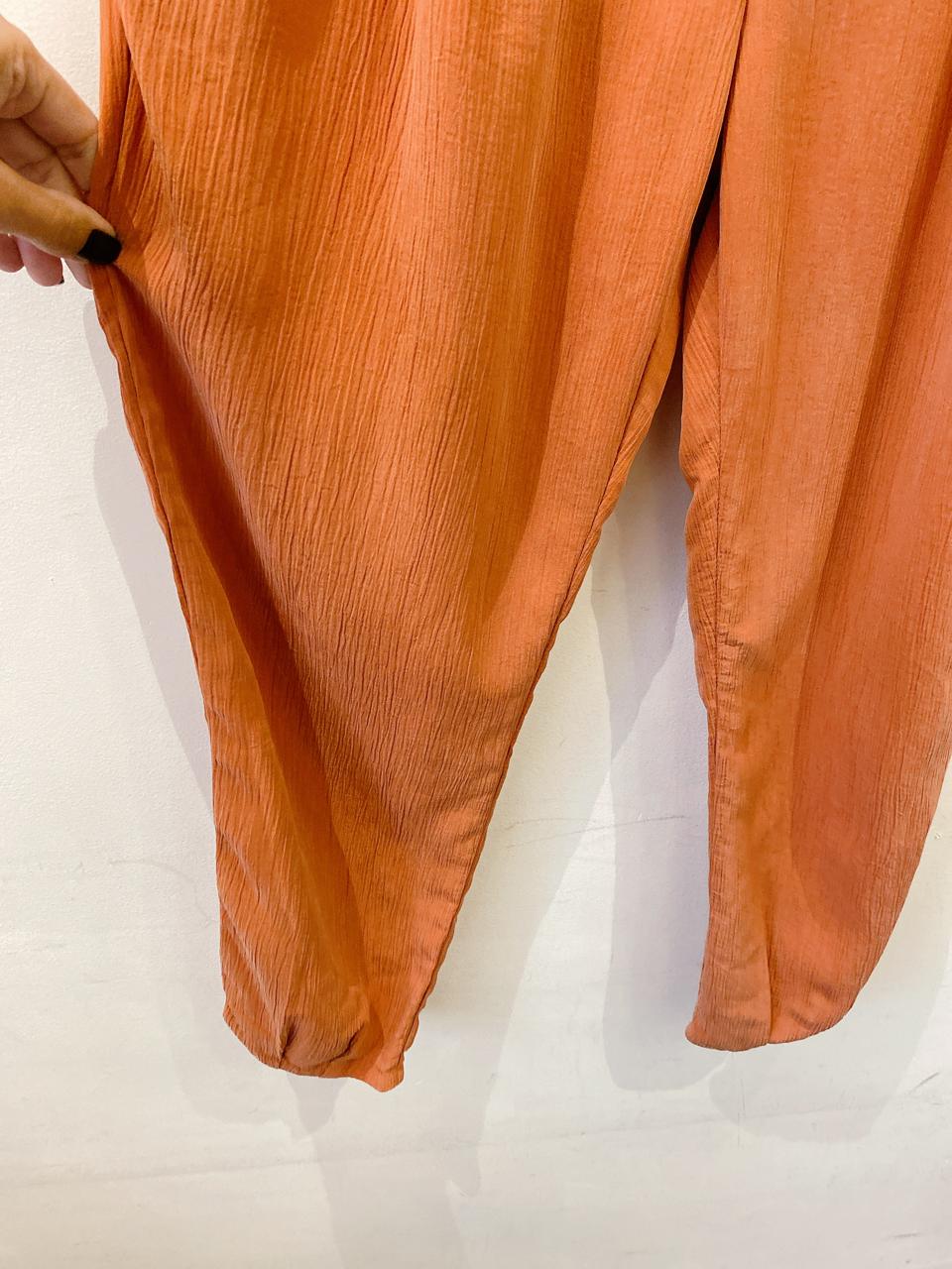 Calça caramelo pala cintura PP
