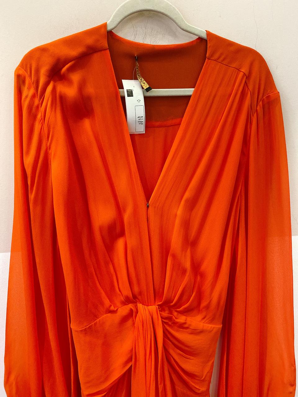 Vestido longo laranja festa Animale 36