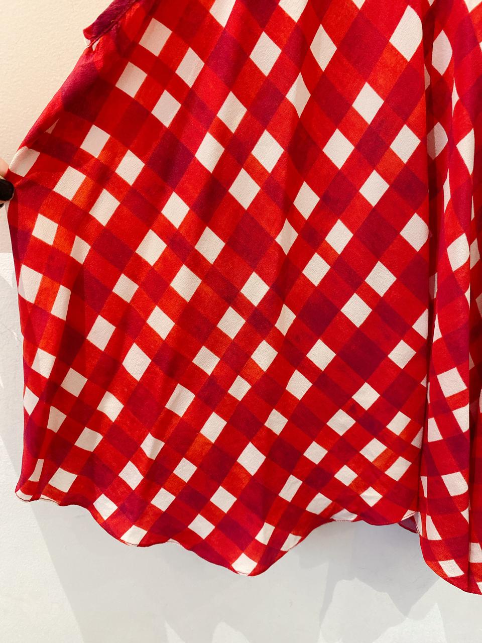Blusa vermelha xadrez Animale 40