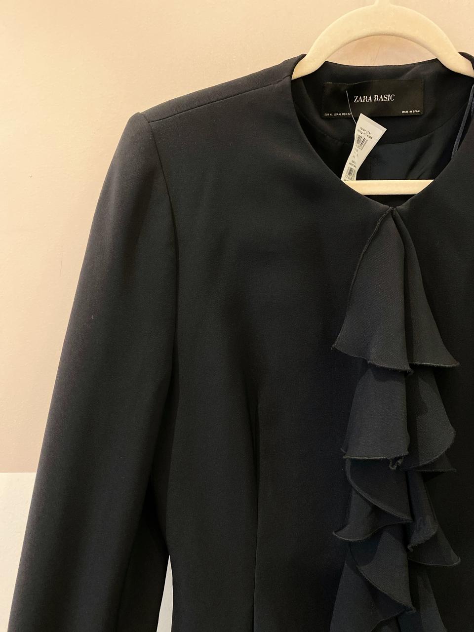 Trench coat marinho babados Zara GG