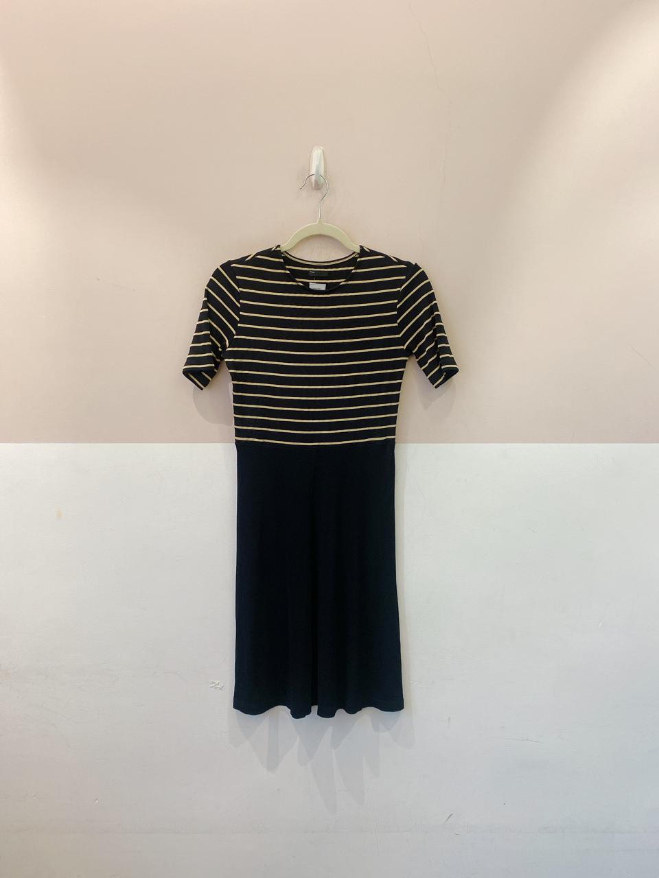 Vestido preto malha busto Osklen M