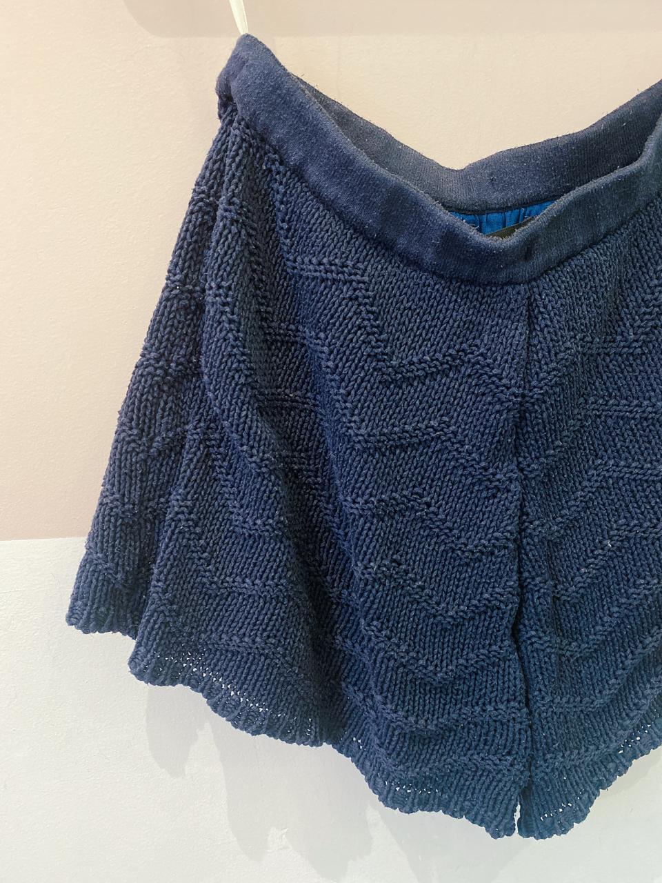 Short tricot marinho Maria Filó P