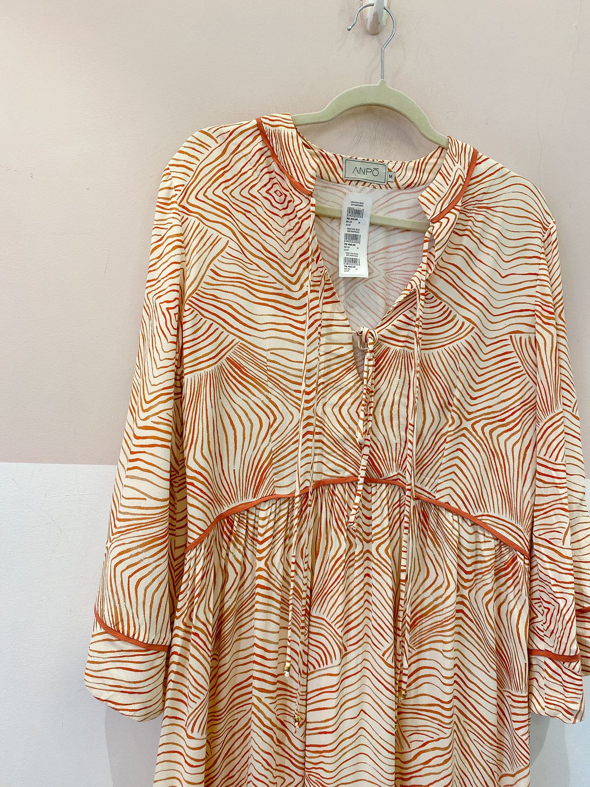 Vestido midi estampado Anpô M