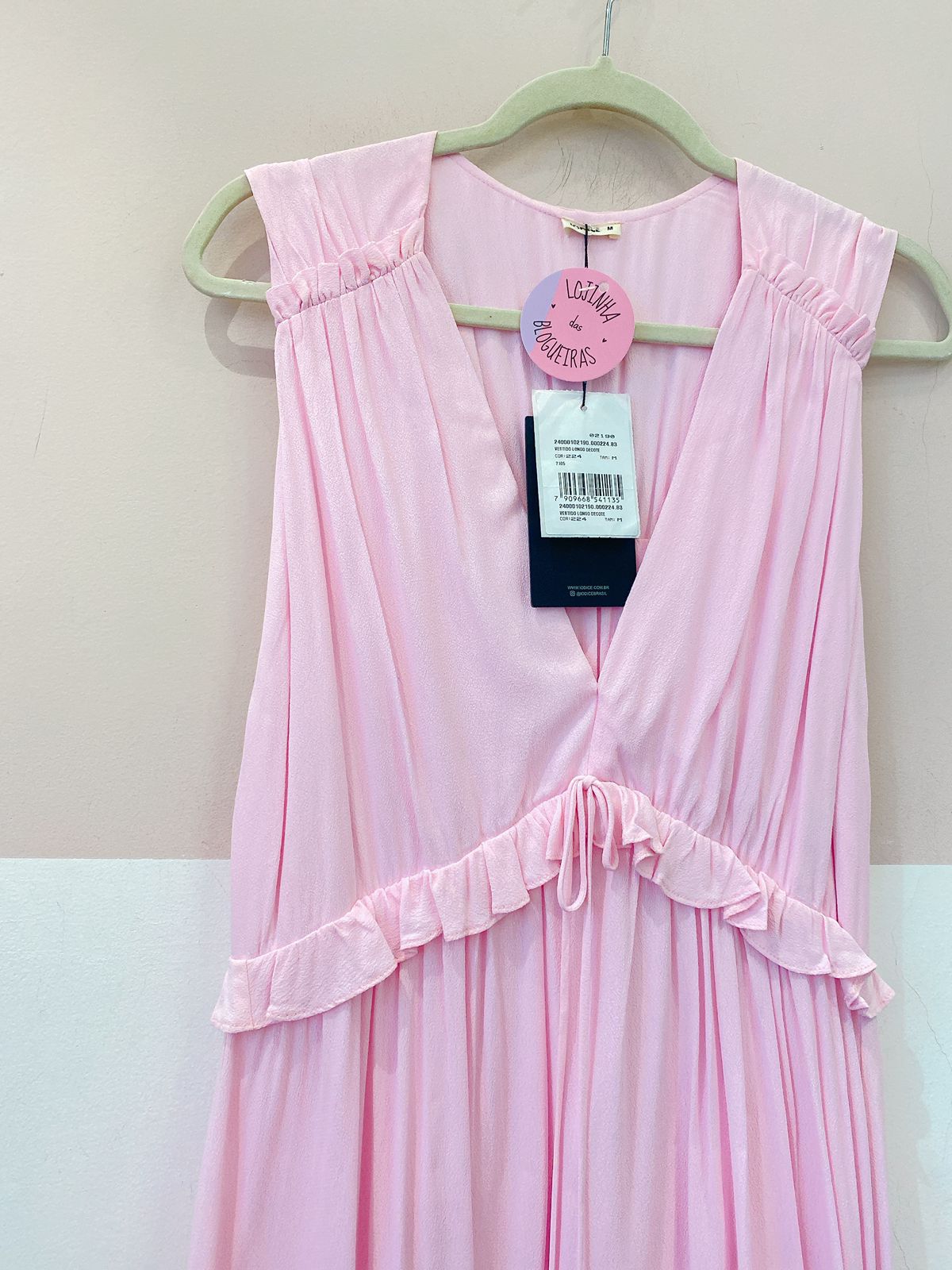 Vestido longo rosa Iodice M