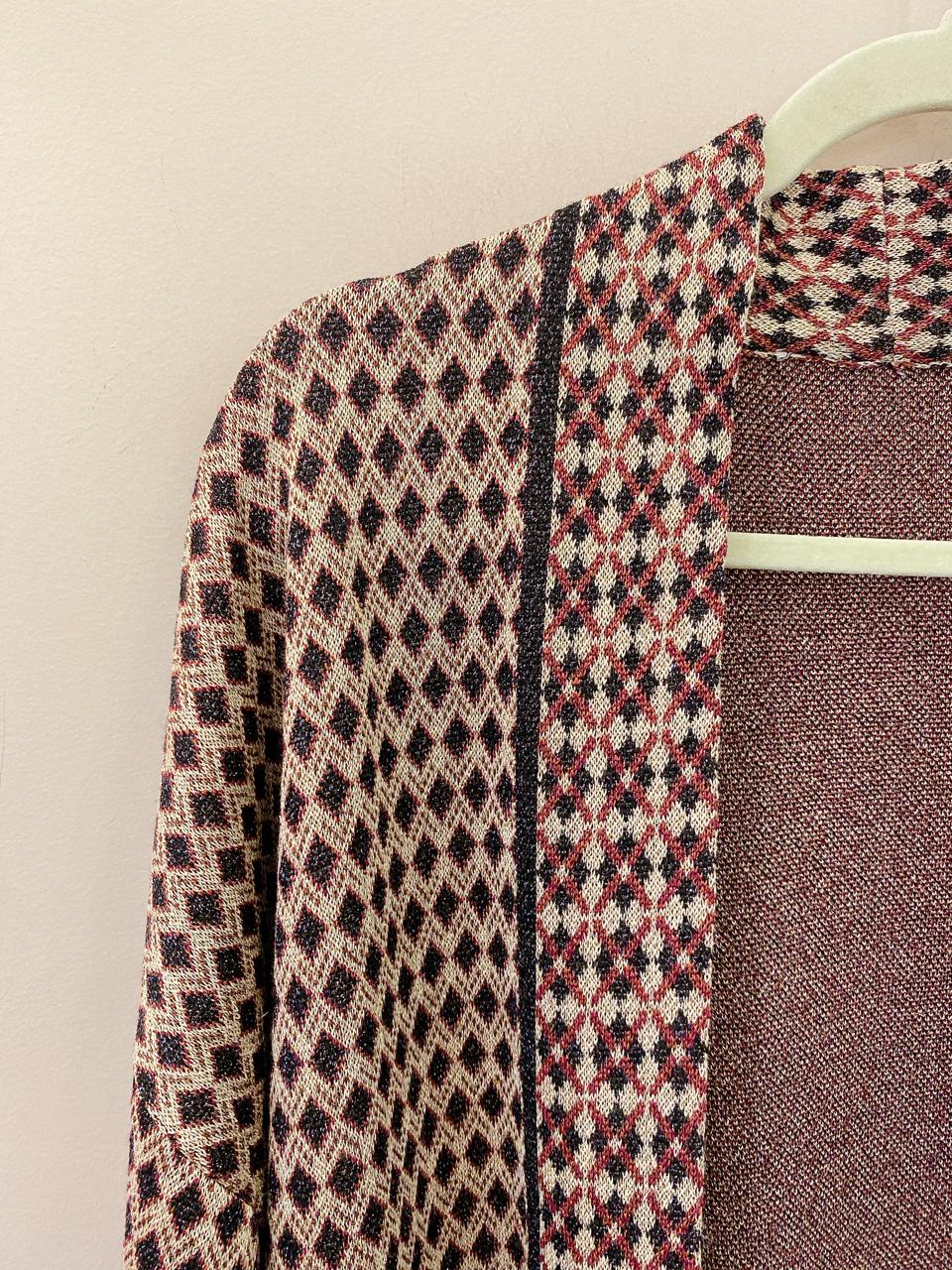 Kimono longo tricot brilho Zara M
