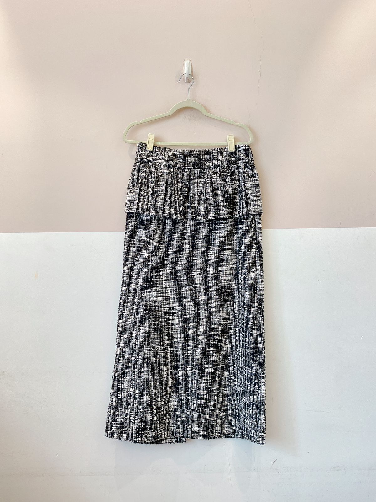 Saia midi tweed peplum Missinclof 42