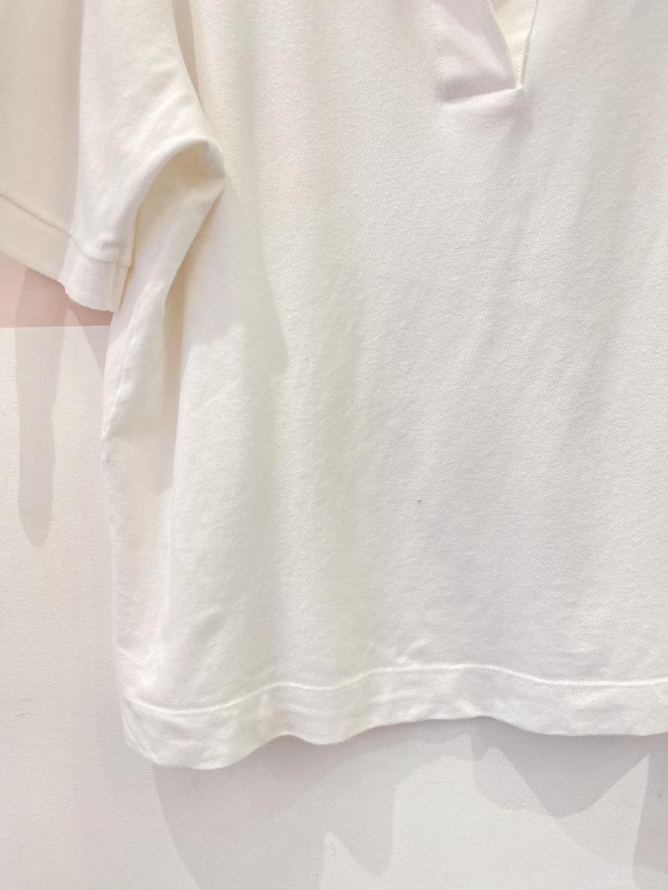 Blusa polo branca curta Pitta M