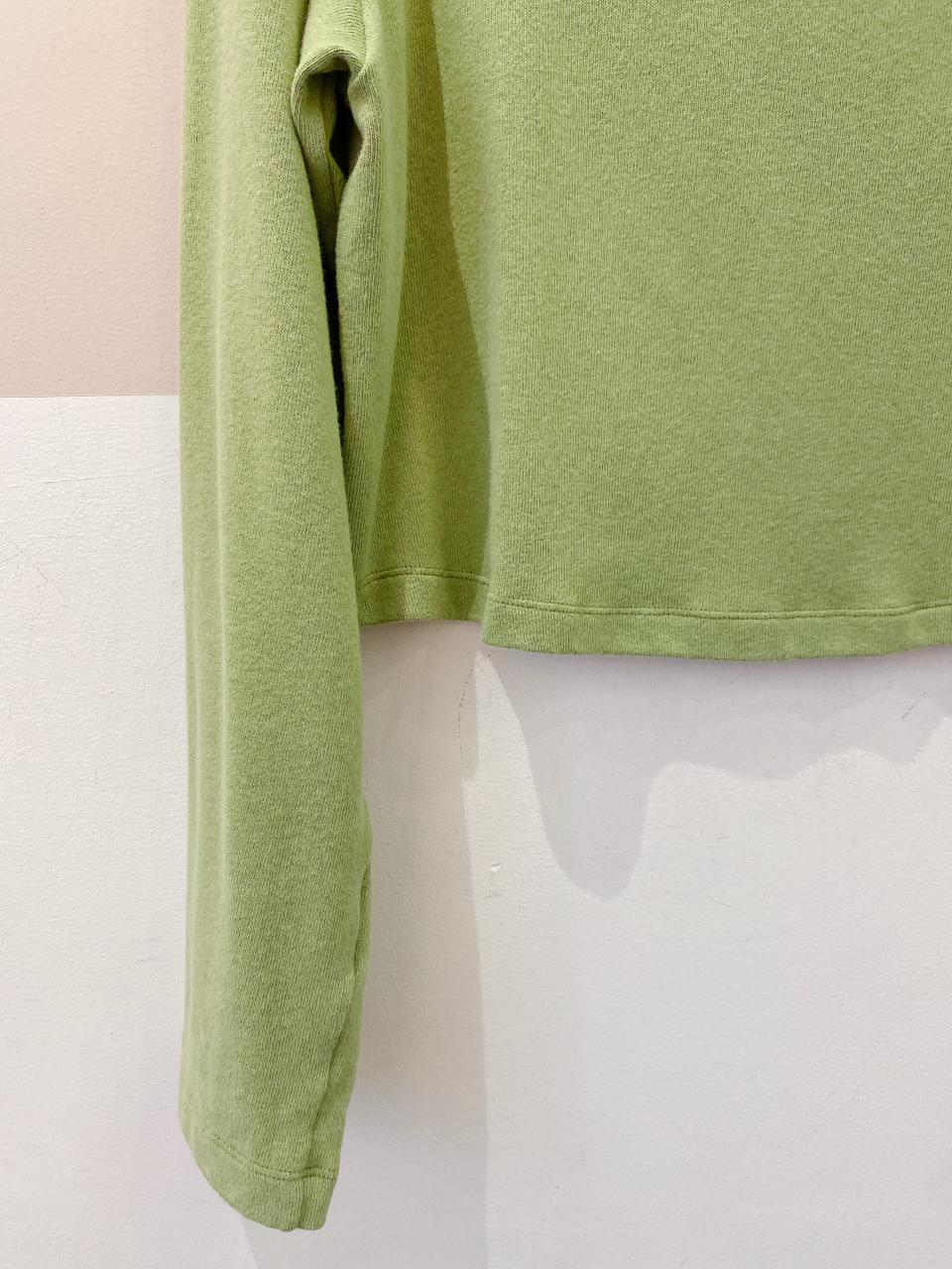 Blusa verde malha mangas Loja 3