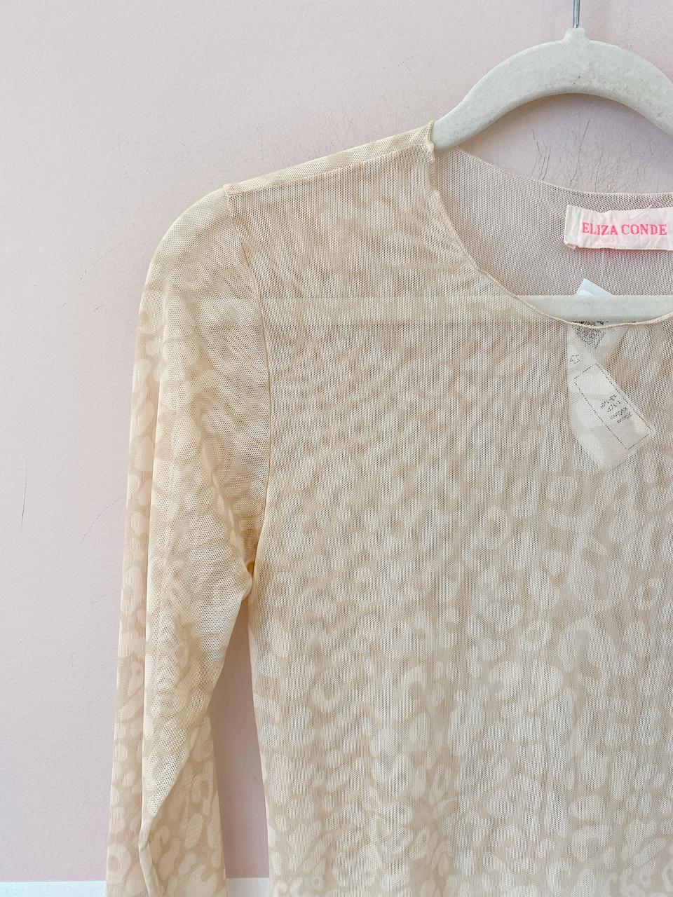 Blusa tule oncinha Eliza Conde PP