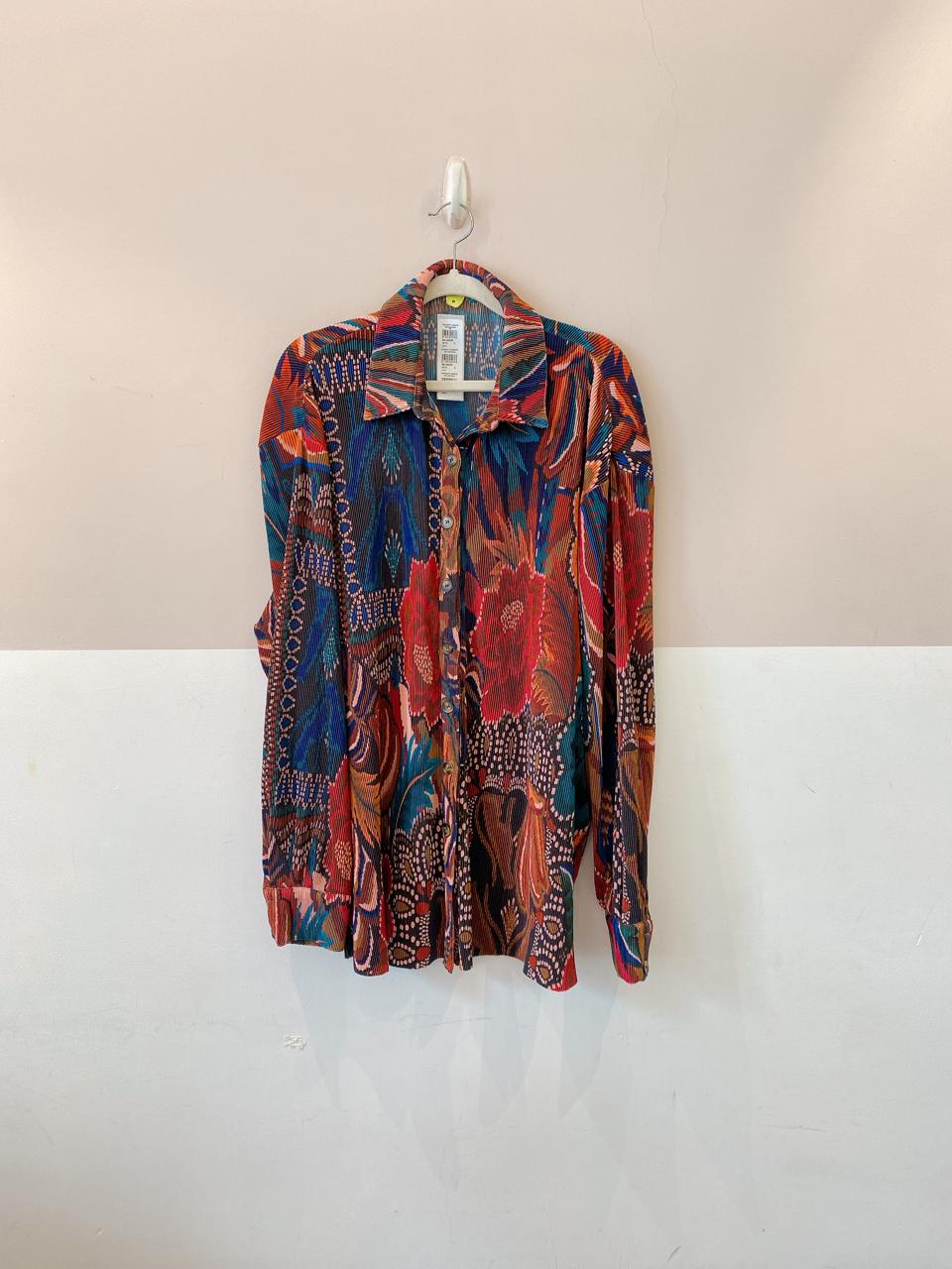 Camisa plissada estampada Farm G