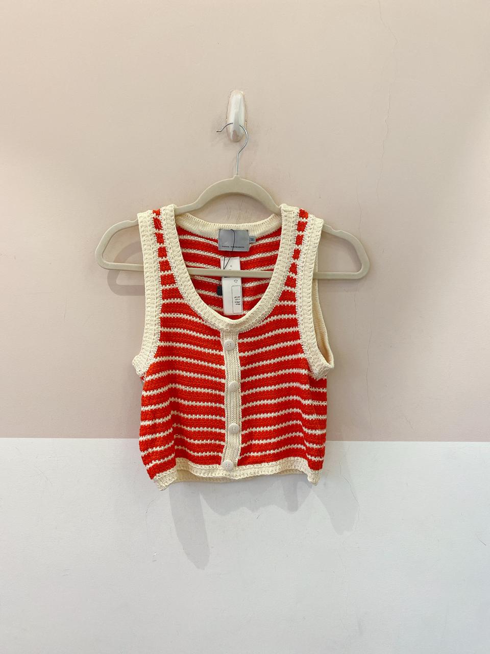 Colete tricot listrada Karina 36