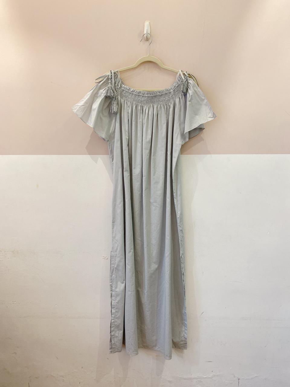 Vestido midi cinza M