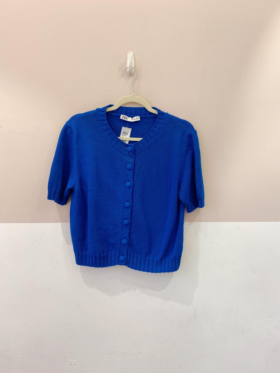 Blusa tricot azul Zara G