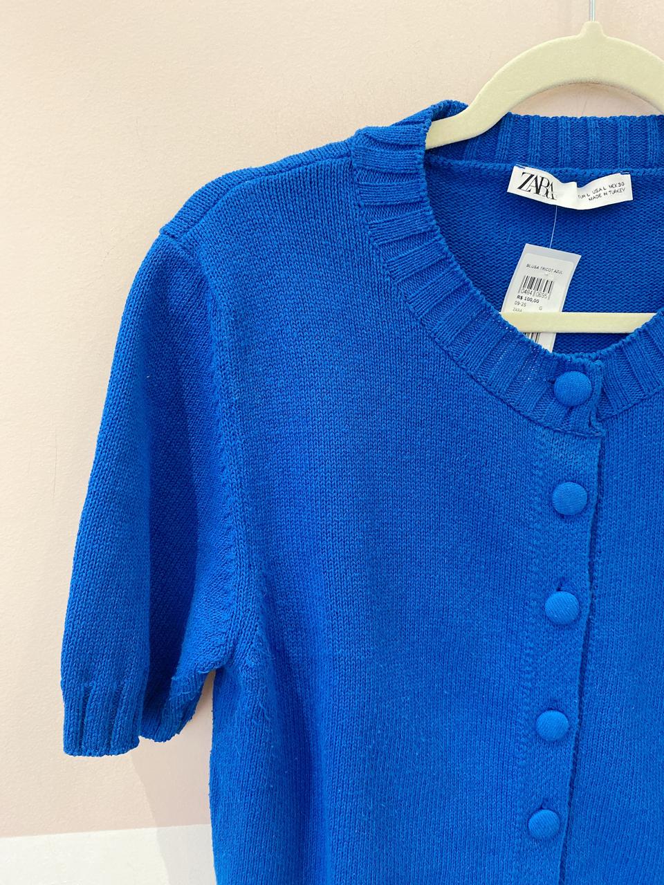 Blusa tricot azul Zara G