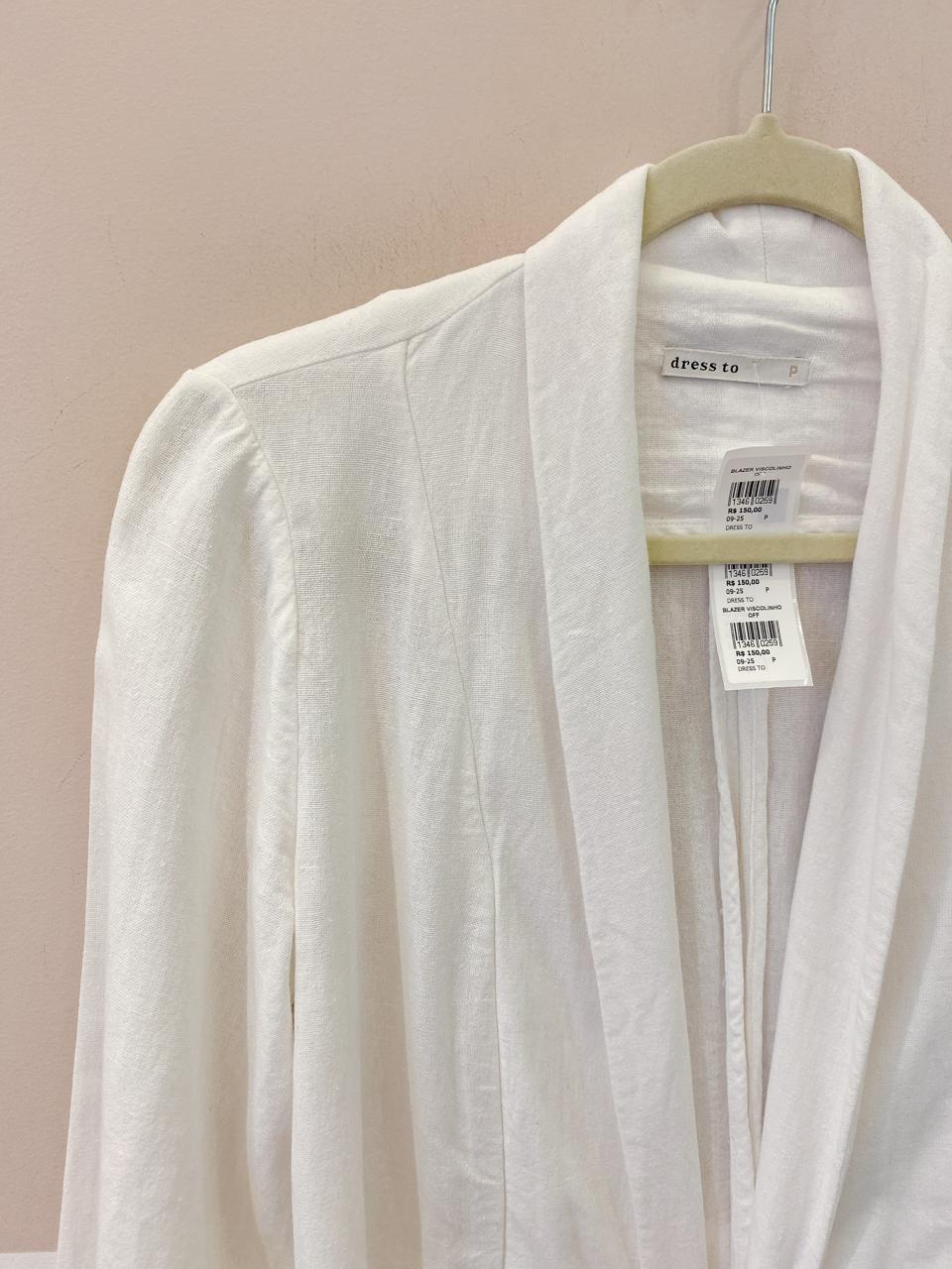 Blazer viscolinho off Dress To P