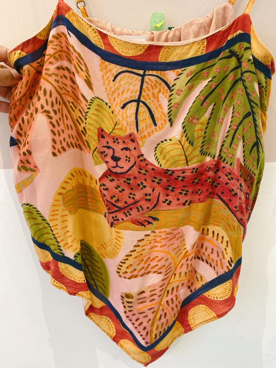 Blusa estampada lenço Farm M