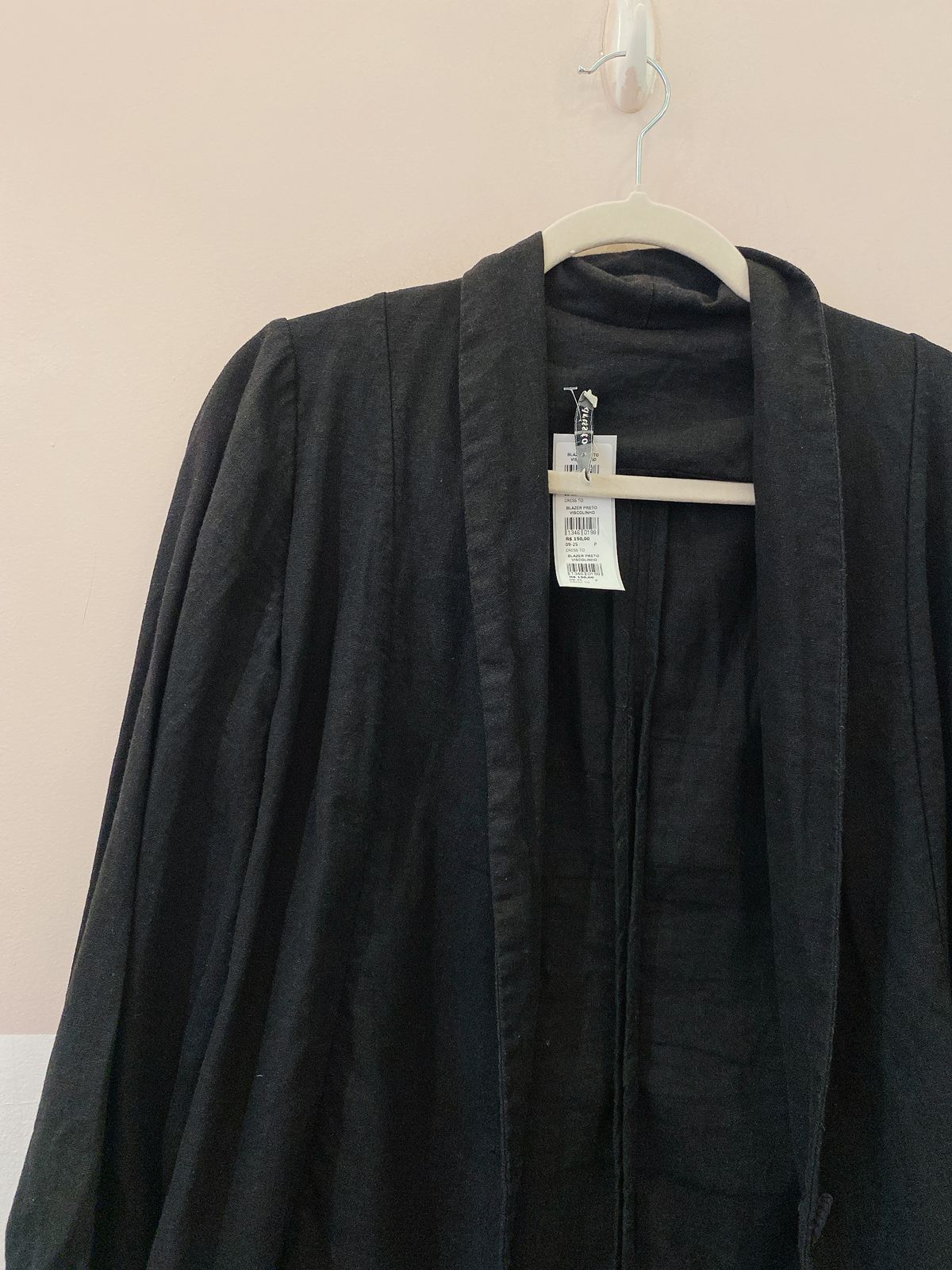 Blazer preto viscolinho Dress To P
