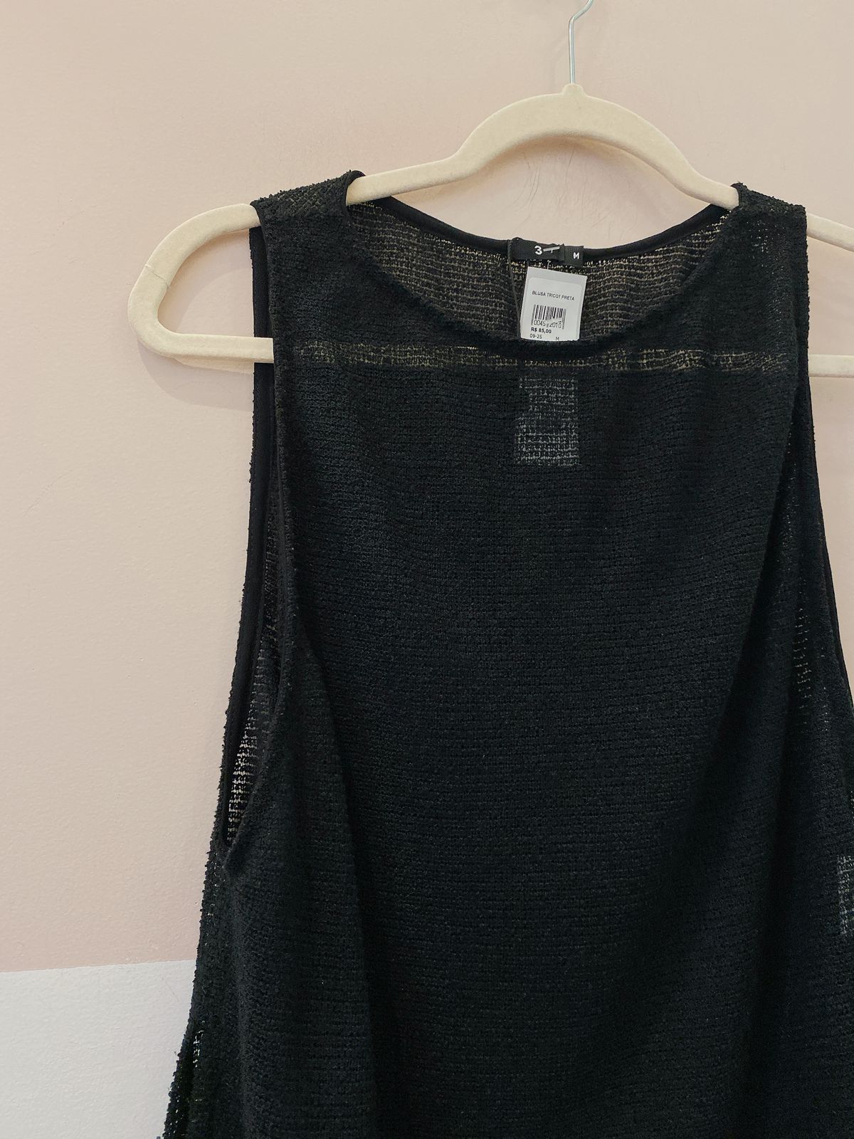 Blusa tricot preta Loja 3 M