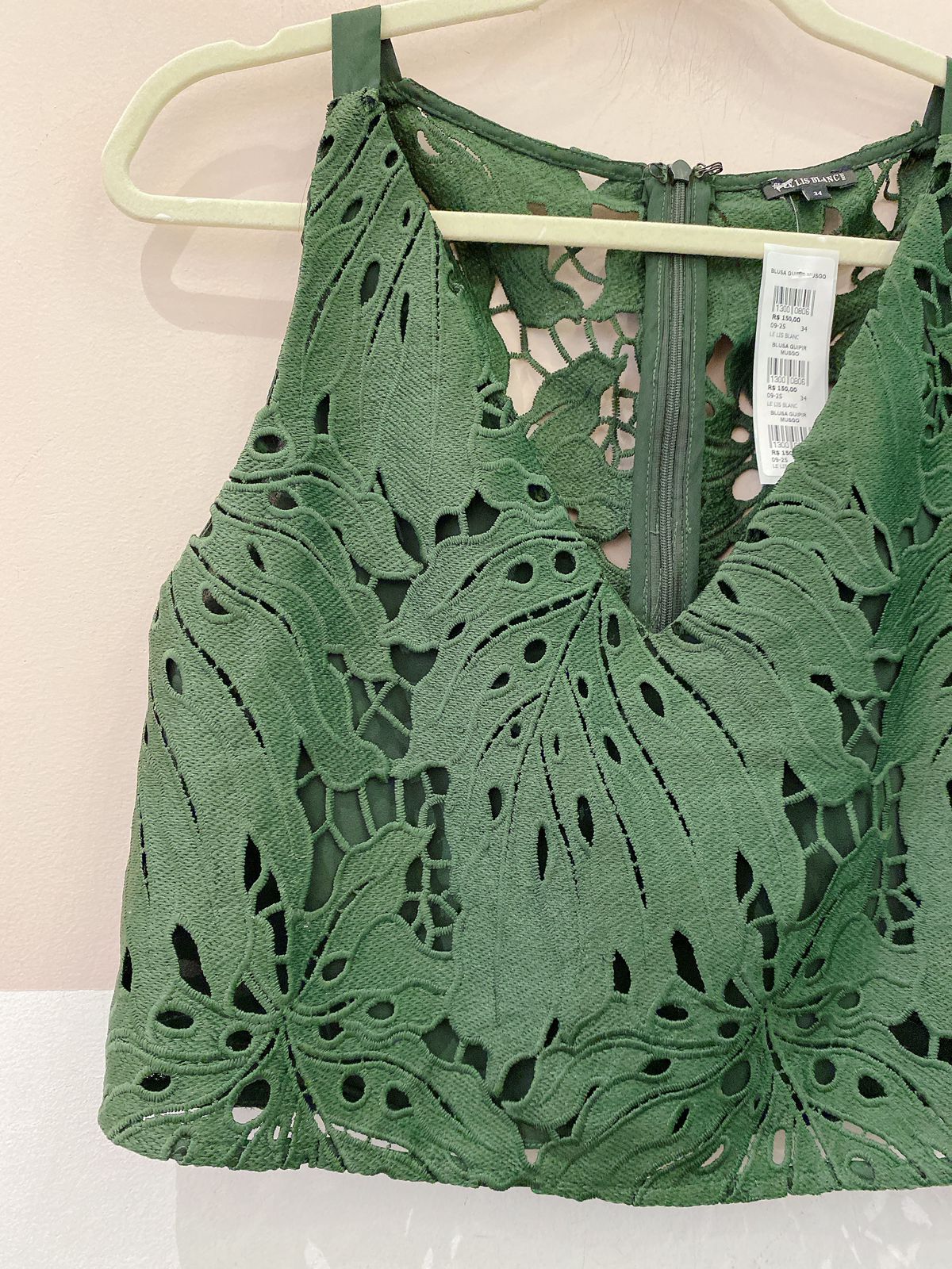 Blusa guipir musgo Le Lis Blanc 34