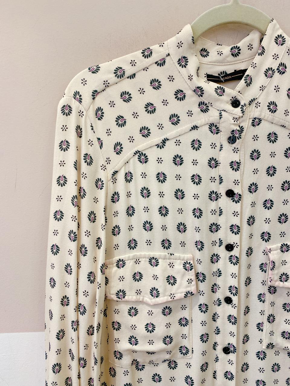 Chemise floral bege Sacada 38