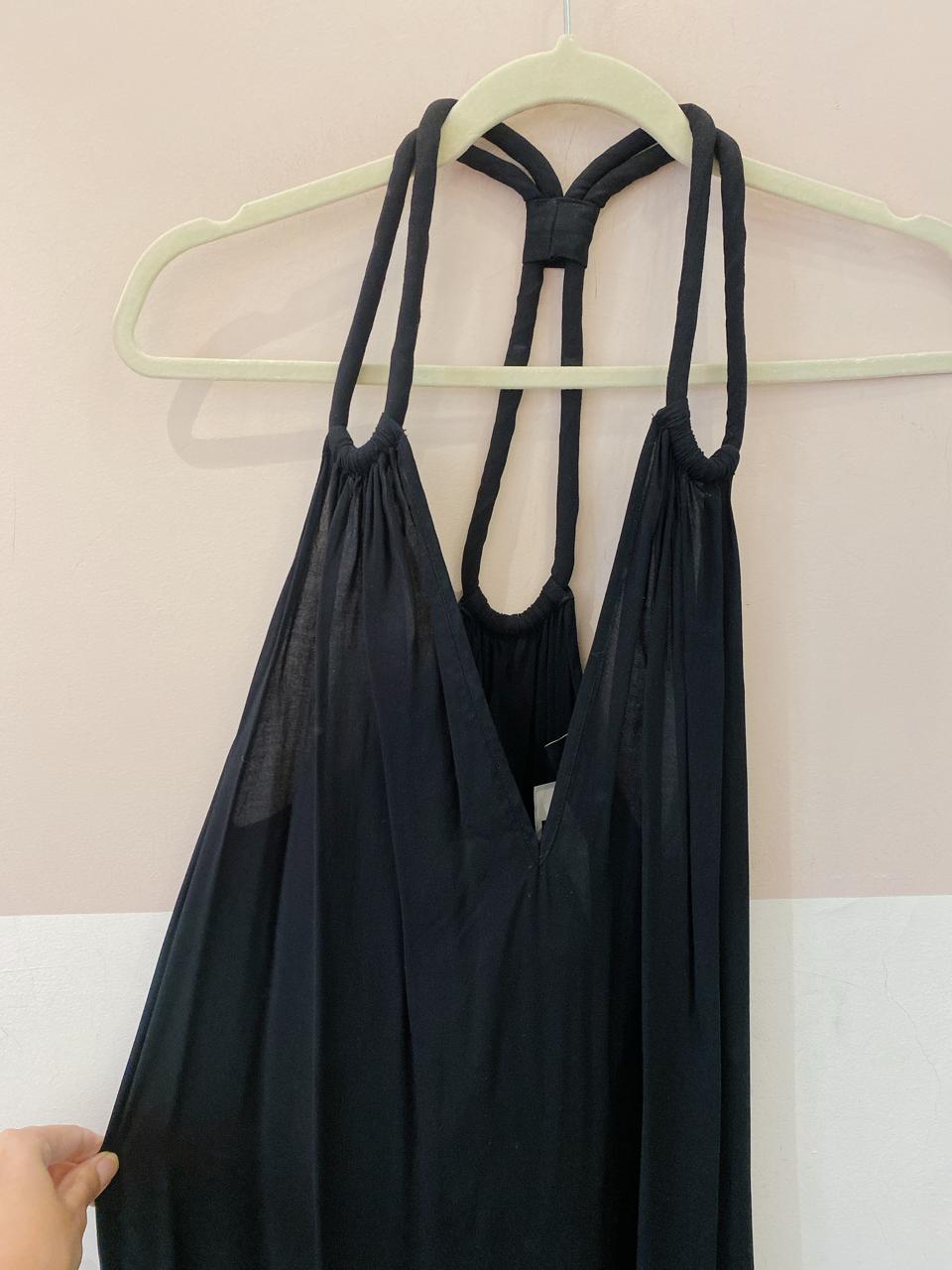 Vestido midi preto Adriana Degreas M