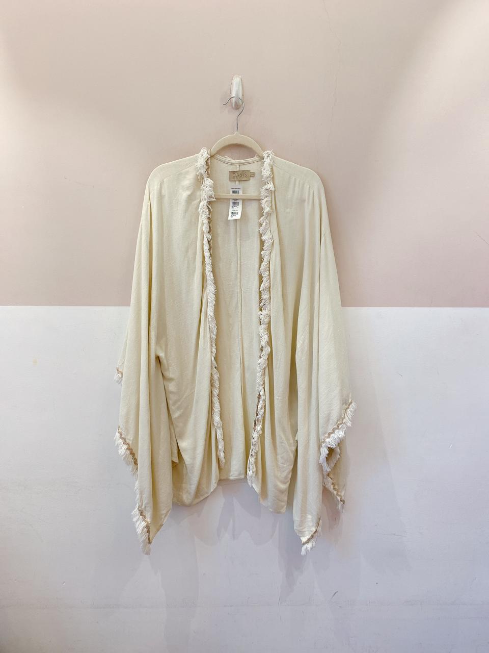 Kimono bege amplo Oasis P