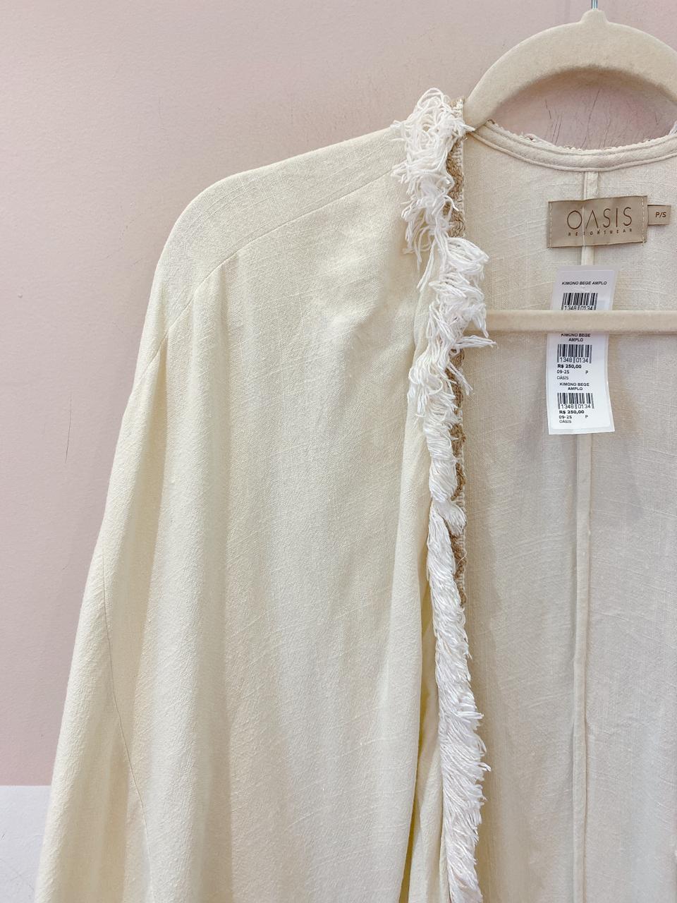 Kimono bege amplo Oasis P
