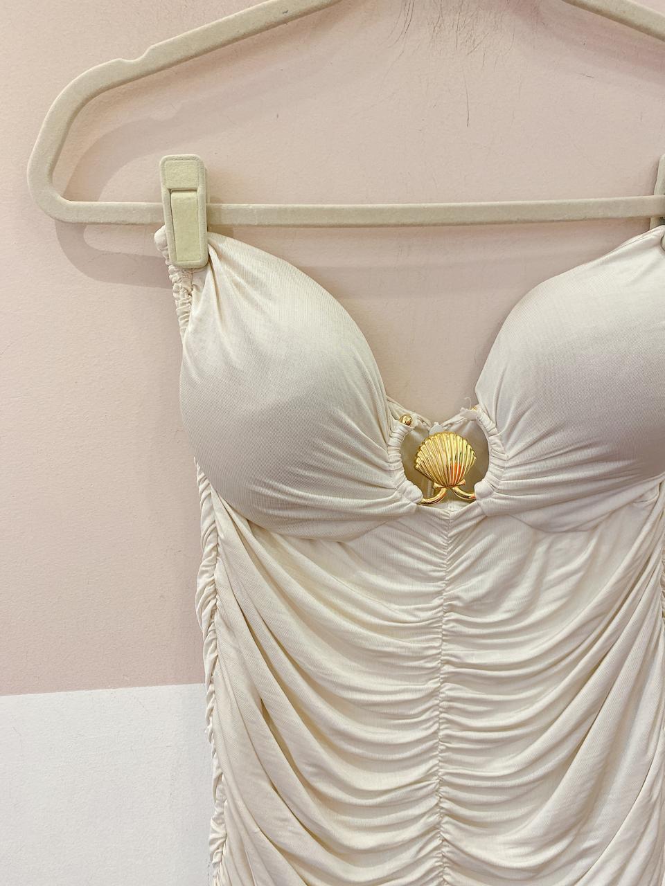 Vestido longo gelo detalhe Dress To M