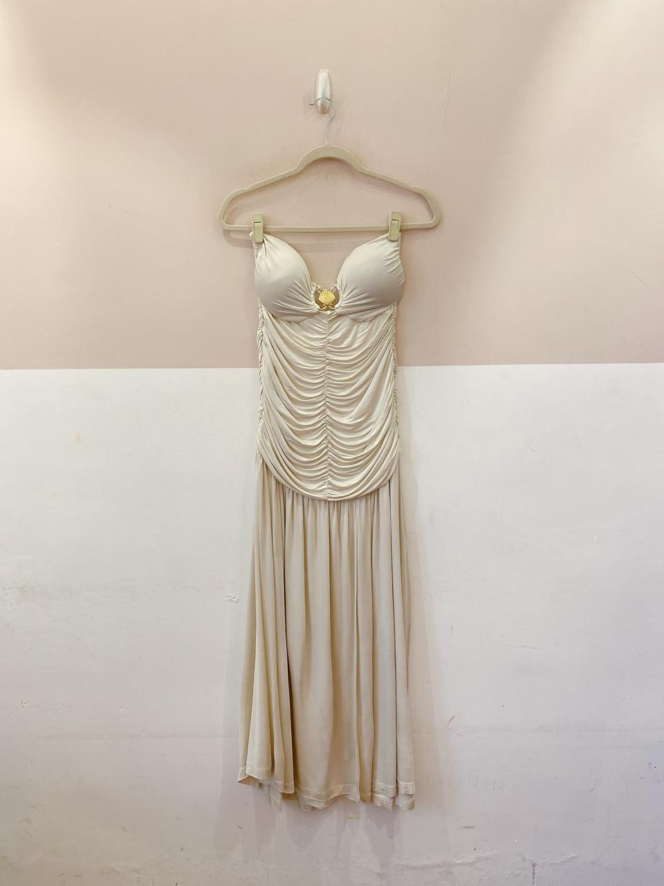 Vestido longo gelo detalhe Dress To M