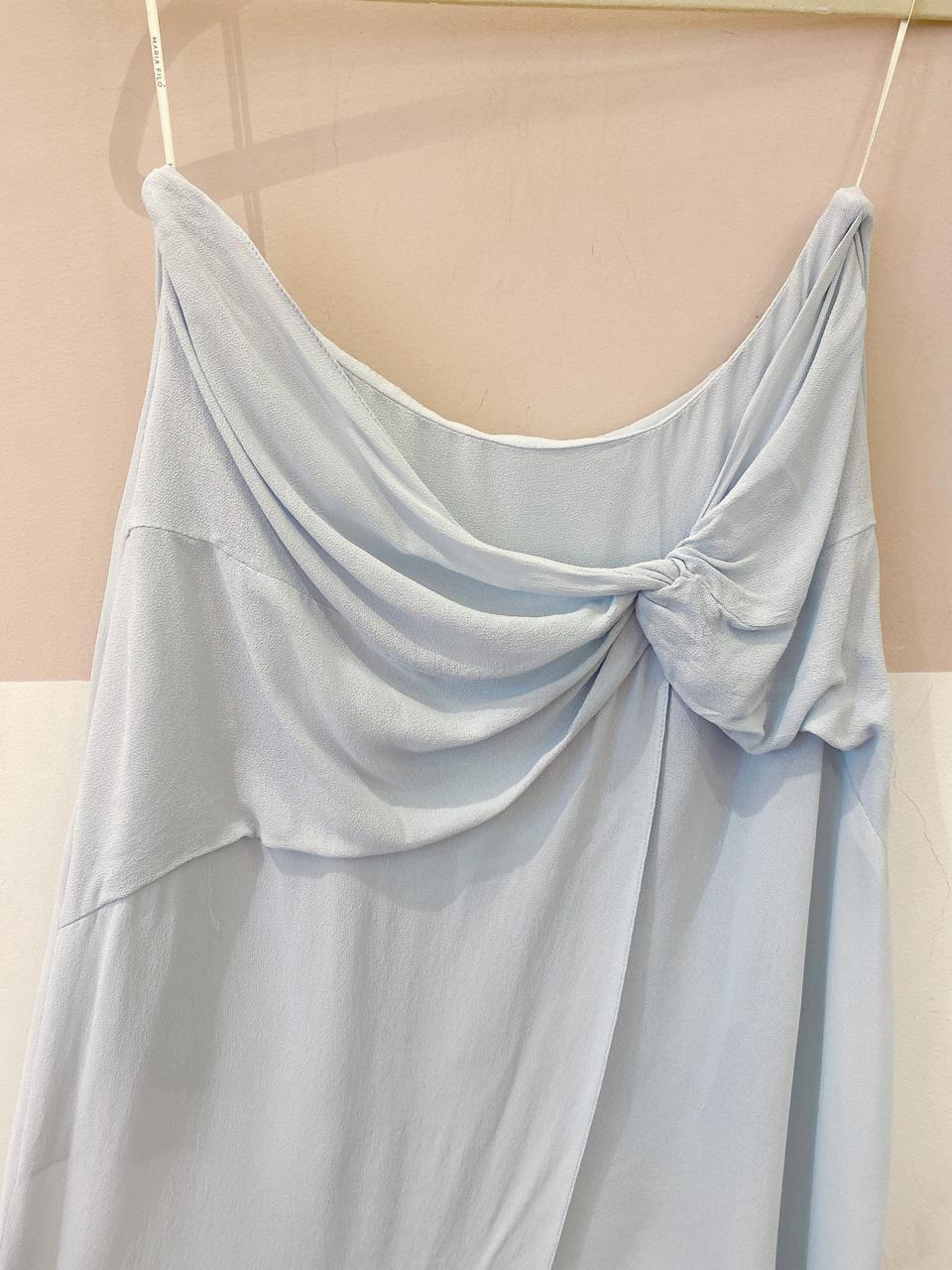 Saia midi azul Maria Filó M