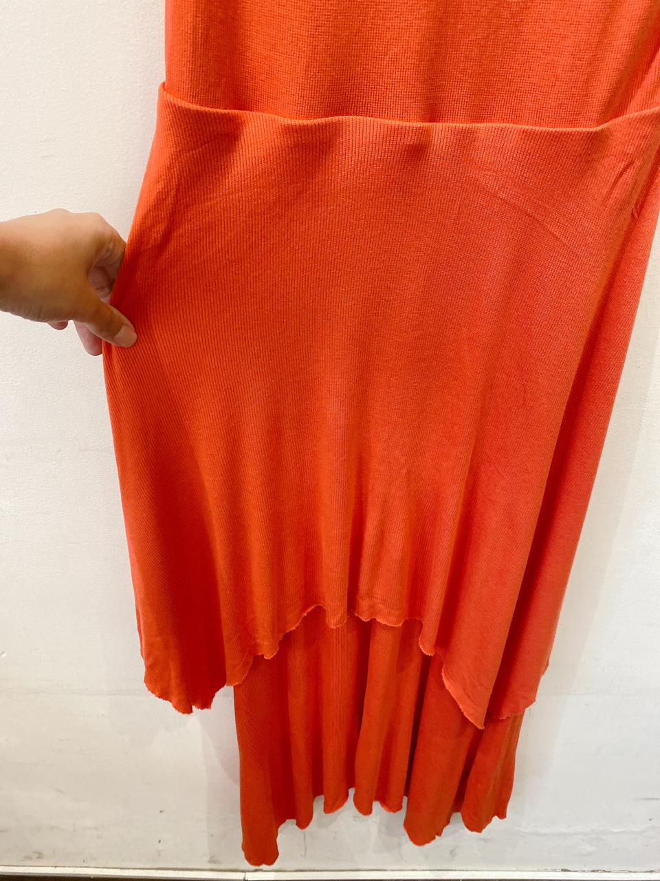 Vestido longo malha laranja Ateen P