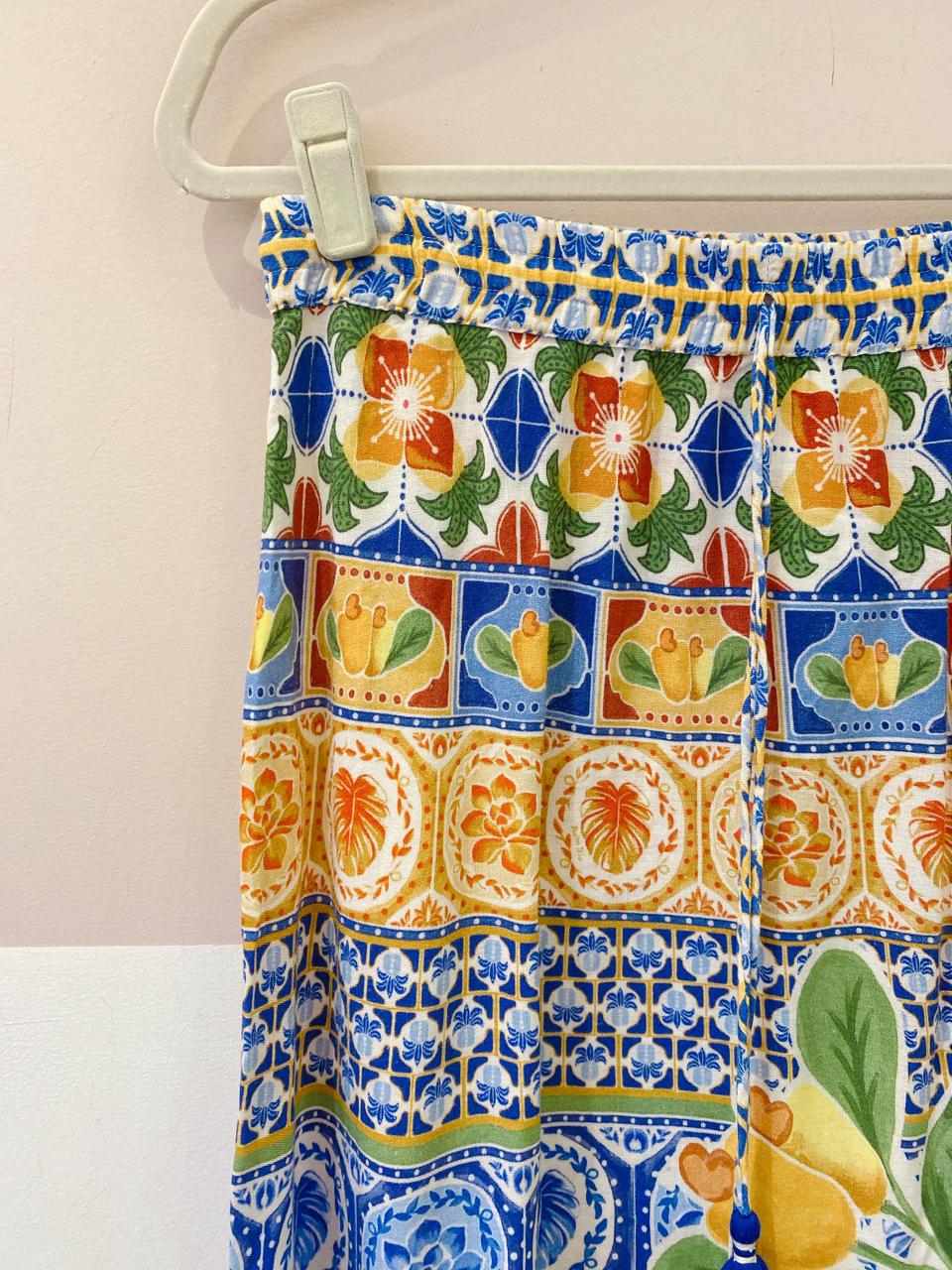 Saia midi estampada Farm P
