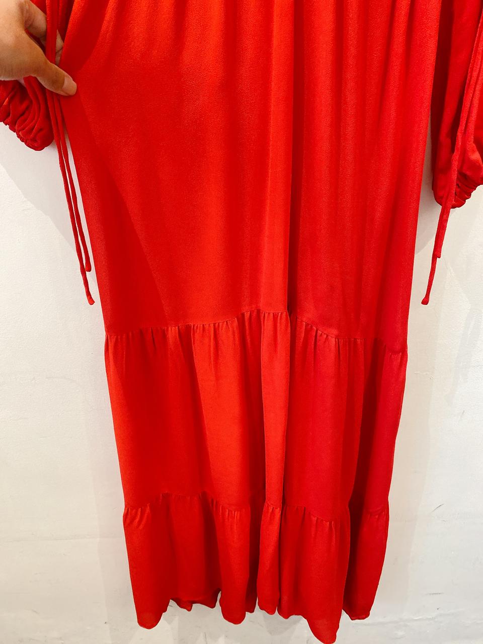 Vestido longo vermelho Maria Filó M