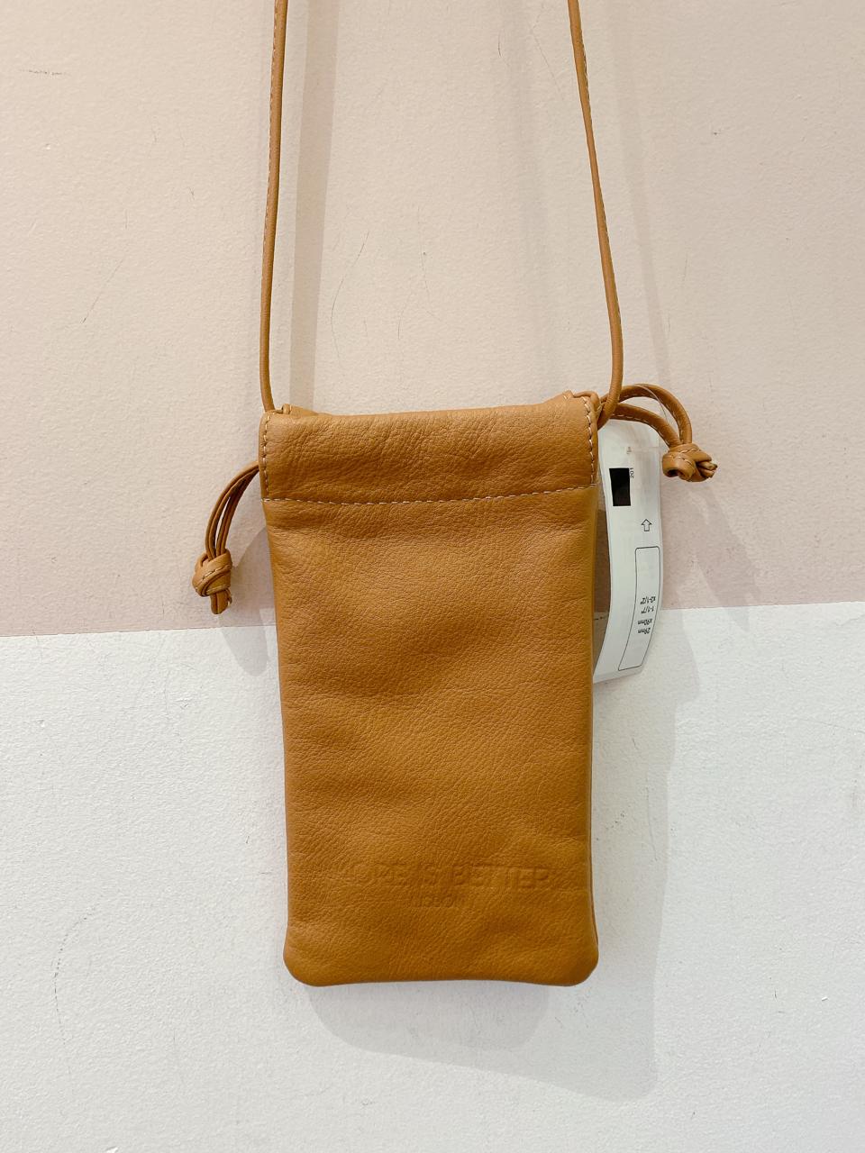 Bolsa couro tiracolo marrom